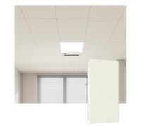 YJEUZCD Decorativo Techo Sintió, Aluminio Liso Teja, Interior Cocina Caseta Instalación Panel, Baño Oficina Lavable Cubrir Hoja(Beige,25pcs-30x60cm)