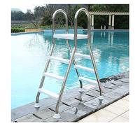YJEUZCD Escaleras For Piscinas, Escalera De Piscina Piscina sobre El Suelo con Pasos Removibles, 2-4 Pasos Sistema De Entrada Y Salida, Capacidad De Carga 660 Libras (Color : Silver, Tamaño : 4 Step