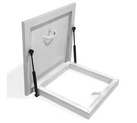 YJEUZCD Galvanizado Polvo Recubierto Techo Escotilla Aluminio Claraboya Sótano Puerta Hogar Ático Impermeable Sótano Seguridad Puerta Pozo Tapa De Salida Acceso Puerta(80x60 cm/31.5x23.6 in)