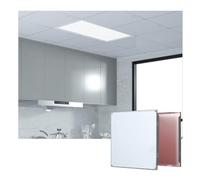 YJEUZCD Interior Decoración Techo Azulejos, Todo De Aluminio Hoja Reutilizable Techo Instalación Paneles, Baño Restaurantes Oficina Lavable Techo Cubierta Paneles(White-I,15pcs-30x30cm)