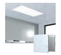 YJEUZCD Interior Decoración Techo Azulejos, Todo De Aluminio Hoja Reutilizable Techo Instalación Paneles, Baño Restaurantes Oficina Lavable Techo Cubierta Paneles(White-D,10pcs-30x30cm)