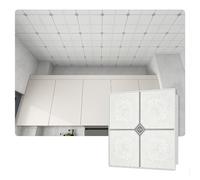 YJEUZCD Ligero Baldosas De Techo, Aluminio Interior Decorativo Hoja, Cocina Baño Cubierta Paneles, Comercial Oficina Lavable Cubierta Paneles(Gray-F,1pcs-30x30cm)