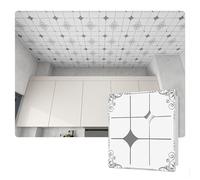 YJEUZCD Ligero Baldosas De Techo, Aluminio Interior Decorativo Hoja, Cocina Baño Cubierta Paneles, Comercial Oficina Lavable Cubierta Paneles(Gray-H,10pcs-30x30cm)