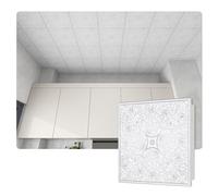 YJEUZCD Ligero Baldosas De Techo, Aluminio Interior Decorativo Hoja, Cocina Baño Cubierta Paneles, Comercial Oficina Lavable Cubierta Paneles(Gray-G,30pcs-30x30cm)