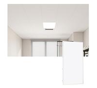 YJEUZCD Liso Azulejo De Techo Aluminio Escudete Lámina, Interior Azotea Instalación Panel, Oficina Baño Cocina Decorar Lavable Cubrir Hoja(White-A,20pcs-30x30cm)