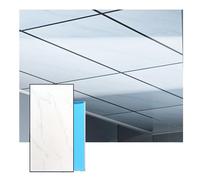 YJEUZCD Liso Techo Teja, Aluminio Escudete Lámina Panel, Interior Cocina Caseta Instalación Panel, Oficina Decorar Lavable Cubrir Hoja(White-F,1pcs-30x60cm)
