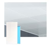 YJEUZCD Liso Techo Teja, Aluminio Escudete Lámina Panel, Interior Cocina Caseta Instalación Panel, Oficina Decorar Lavable Cubrir Hoja(White-H,20pcs-30x60cm)