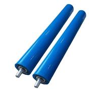 YJEUZCD Paquete De 2 Poliuretano Saburral Transportador Rodillo, Acero Inoxidable Reemplazo Rodillo, Carpintería Transportador Cinturón Rodillos, Industrial Gravitación Rodillo(50x650mm)