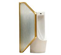 YJEUZCD Público Baño Dividir para De Los Hombres Baño, Urinario Divisor Pantalla Panel, Montado En La Pared Baño Privacidad Dividir, Baño Escuelas Divisor Pantalla(Gold-A,40x80cm/15.7x31.5in)