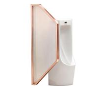 YJEUZCD Público Baño Dividir para De Los Hombres Baño, Urinario Divisor Pantalla Panel, Montado En La Pared Baño Privacidad Dividir, Baño Escuelas Divisor Pantalla(Rose Gold-B,40x90cm/15.7x35.4in)