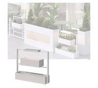 YJEUZCD Rectángulo Plantador Metal Caja, Exterior Interior De Pie Flor Caja Dividir, Comercial Patio Porche Desmontable Dividir Divisor(A-60x60cm/23.6x23.6in)