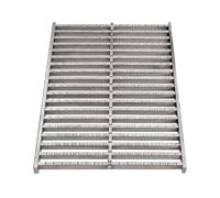 YJEUZCD Rejilla De Canaleta Acero INOX 304 Tapa De Arqueta Alcantari Antideslizante Dentado Paso Coche Placa Drenaje Metal Red(30x60cm)