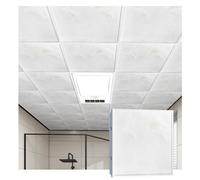 YJEUZCD Techo Azulejos Interior Alluminum Decorativo Hoja, Cocina Baño Sótano Cubierta Paneles, Oficina Reutilizable Instalación Paneles, Lavable Cubierta Paneles(Gray-A,30pcs-30x30cm)