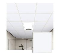 YJEUZCD Techo Azulejos Interior Alluminum Decorativo Hoja, Cocina Baño Sótano Cubierta Paneles, Oficina Reutilizable Instalación Paneles, Lavable Cubierta Paneles(White-D,1pcs-30x30cm)