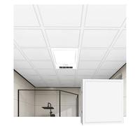 YJEUZCD Techo Azulejos Interior Alluminum Decorativo Hoja, Cocina Baño Sótano Cubierta Paneles, Oficina Reutilizable Instalación Paneles, Lavable Cubierta Paneles(White-F,5pcs-30x30cm)