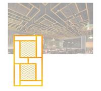 YJEUZCD Techo Azulejos, Metales Decorativo Panel De Pared, Industriales Estilo Cubriendo Paneles, Comercial Oficina Sala Estar Espacio Habitación Divisor Pantalla(110x120cm)