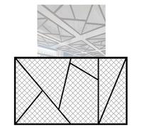 YJEUZCD Techo Panel Azulejo, Metales Privacidad Pantalla, Interior Decorativo Pantalla Partición, Sótano Bares Puestos Azotea Escudete Plato(70x70cm)