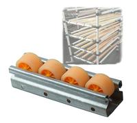 YJEUZCD Transportador Rodillo, Flujo Estante Transportador Con Plastico Patinar Ruedas, Descarga Polea Ruedas Transportador Diapositivas, Gravitación Rodillo Sistemas(50cm/19.7in)