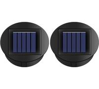 YJFWAL 2 lámparas solares de repuesto en la parte superior con bombillas LED, panel solar, farolillo, tapa de lámpara, para lámparas solares LED, decoración de jardín