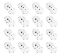 YJFY 16 botones de presión para coser, botones de presión de plástico, para coser, botones de presión de metal, estilo delgado, para bolsos, gabardinas, chaquetas de tweed, denim etc. (plata, botones