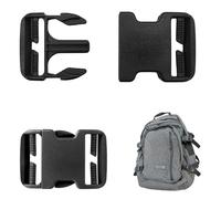 YJFY 2 hebillas de cierre de clic para mochila, cierre de hebilla, no es necesario quitar los hilos para reparación de mochilas, collares de mascotas y más, Negro 50, 50mm