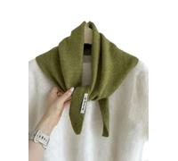 YJHLY Bufanda Bufanda Triangular De Punto Bufanda De Punto Pañuelo De Cabeza Femenino Bufanda De Punto Térmica Multifuncional Bufanda De Punto-Green