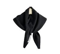 YJHLY Bufanda Bufanda Triangular De Punto Bufanda De Punto Pañuelo De Cabeza Femenino Bufanda De Punto Térmica Multifuncional Bufanda De Punto-Black