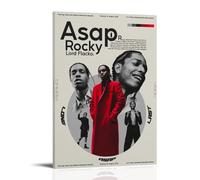YJHXYCCS ASAP Rocky Famous Singer - Póster de la serie de portadas de álbumes de música, arte de pared, pintura decorativa para dormitorio, 20 x 30 cm, estilo marco