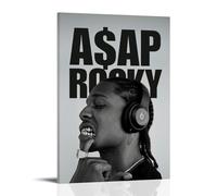 YJHXYCCS ASAP Rocky Famous Singer - Póster de la serie de portadas de álbumes de música, arte de pared, pintura decorativa para dormitorio, 40 x 60 cm, estilo marco