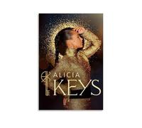 YJHXYCCS Póster decorativo de Alicia Keys con diseño de cantante de música de cantante famoso álbum de música, arte de pared, pintura decorativa para dormitorio, 40 x 60 cm, estilo sin marco