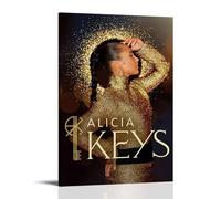 YJHXYCCS Póster decorativo de Alicia Keys con diseño de cantante de música de cantante famoso álbum de música, arte de pared, pintura decorativa para dormitorio, 20 x 30 cm, estilo marco