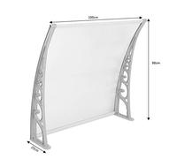YJIIJY - Toldo para puerta o ventana (translúcido, 100 x 100 cm)