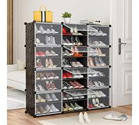 YJIIJY Zapatero Modular Portátil, A Prueba de Polvo, Ahorra Espacio (12 Cubes)