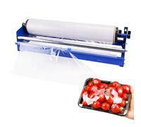 YJINGRUI Máquina envolvedora con dispensador de film estirable, Máquina envasadora manual de film deslizante, adecuada para películas de hasta 50 cm (19,5 pulgadas)