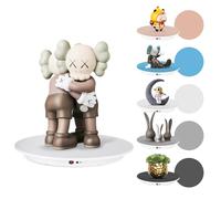 YJINGRUI Plato giratorio eléctrico de 60 cm, plato giratorio eléctrico para fotografía, plato giratorio con mando a distancia, soporta 150 kg, ángulo de velocidad y dirección ajustable (blanco)