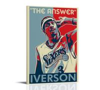 YJJECP Allen Iverson- Pósteres de decoración de pared, impermeables, modernos, impresión para el hogar, lugar de trabajo, arte de pared para el hogar, fácil de instalar, estilo marco, 20 x 30 cm