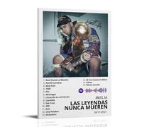 YJJECP Anuel AA Las Leyendas Nunca Mueren - Pósteres decorativos impermeables y modernos para el hogar, para el lugar de trabajo, arte de pared para el hogar, fácil de instalar, estilo marco, 20 x 30