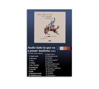 YJJECP Bad Bunny Nadie Sabe Lo Que Va A Pasar Mañana Pósteres de decoración de pared, impermeable, moderno, impresión para el hogar, lugar de trabajo, arte de pared para el hogar, fácil de instalar