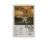 YJJECP Lil Baby It's Only MeWall - Pósteres decorativos impermeables y modernos para el hogar, para el lugar de trabajo, arte de pared para el hogar, fácil de instalar, estilo sin marco, 30 x 45 cm