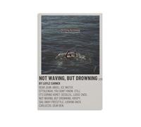 YJJECP Póster decorativo de pared con texto "Not Waving, But Drowning Loyle Carner", impermeable, moderno, impresión para el hogar, lugar de trabajo, arte de pared para el hogar, fácil de instalar