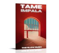 YJJECP Tame Impala The Slow Rush - Pósteres decorativos impermeables y modernos para el hogar, para el lugar de trabajo, arte de pared para el hogar, fácil de instalar, estilo marco, 20 x 30 cm
