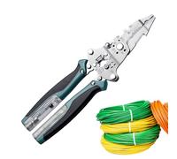 Yjkedfh Alicates Pelacables, Cortacables Antideslizante Con Medición De Corriente, Herramienta De Crimpado Para Alambres, Para Mantenimiento De Electricista Conexiones Aisladas Y No Aisladas