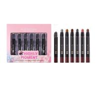 Yjkedfh Barra de Sombra de Ojos,Lápiz De Maquillaje Con Brillo - Lápiz Duradero Con Efecto Iluminador 6 Piezas Para Mujeres Belleza Fiesta