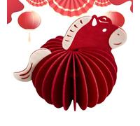 Yjkedfh Centro de mesa de año nuevo chino, decoración de animales de fieltro, diseño de cuerpo de linterna, decoración para el año chino 2026, para casa, inauguración, tienda, restaurante, fiesta