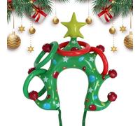Yjkedfh Juego Inflable de Lanzamiento de Aros Navideños - Diademas De Lanzamiento De Aros para Árbol Escolar,Juguete Inflatable Actividades Divertidas Juegos para Fiestas Familiar Escolares en