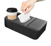 Yjkedfh Reposabrazos Organizador para Auto,Accesorios de Vehículo de Cuero Dispensador de Pañuelos - de Almacenamiento Magnética para Reposabrazos Vehículo,para Botella de Agua Llave Gafas de Sol