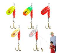 Yjkedfh Señuelos Giratorios,Kit De Metal Duro Para Bass Y Trucha - Conjunto De Jigs Para Trucha, Peces De Mar, Peces De Lago, Bagre, Crappie, Lucio En Aventuras Acuáticas Al Aire Libre Para Pescadores