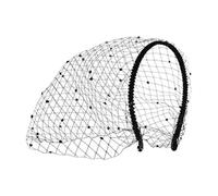 Yjkedfh Tocado de Velo para Mujer | Diadema Nupcial Vintage para Mujer con Velo,Diadema de Moda, Complemento para Peinados en Bodas, Fiestas de Té y Eventos