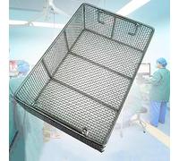 yjnhxns Bandeja para Instrumental, Cesta de Malla Perforada, Cesta de desinfección, Bandeja para esterilización de Instrumental médico, para Instrumental quirúrgico, médico y Dental.(25cm*15cm*7cm)
