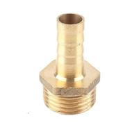 YJQHODY 2 conectores de cobre for riego de jardín con rosca macho y junta de latón for manguera de bomba de aire.(1/2 * 10mm)